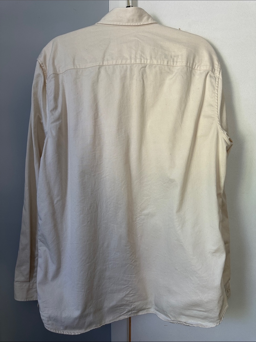 OCTOBRE EDITIONS | SEZANE - Cream Button-Down Long-Sleeve Shirt - Picture 4 of 4